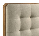 Cama doble con plataforma Robyn Wood de fresno claro