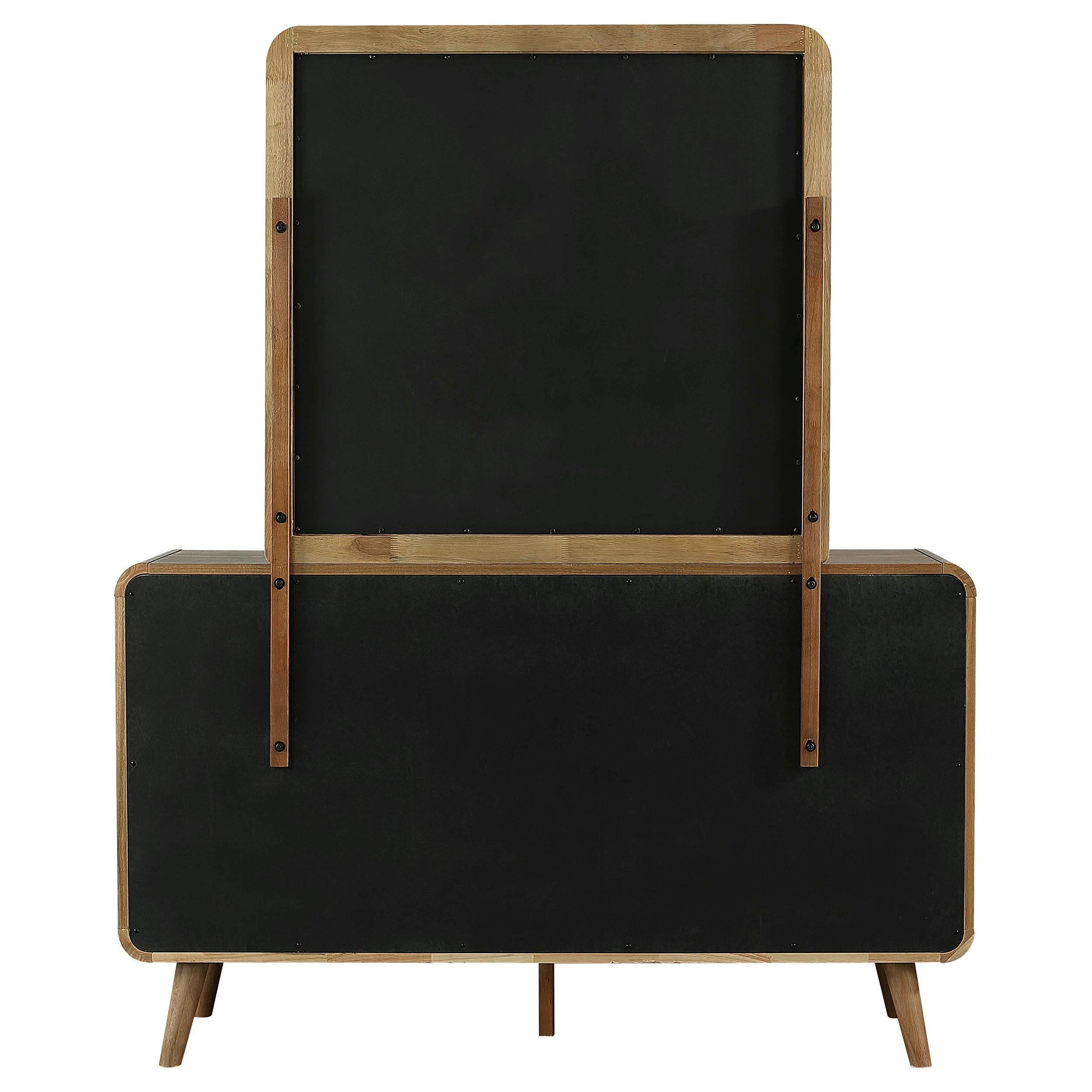 Robyn 6-drawer Bedroom Dresser and Mirror Light Ash