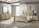 Juego de dormitorio Oakglen Eastern King de 4 piezas, roble desgastado