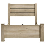Cama Oakglen de 55 pulgadas con paneles estilo Eastern King, roble desgastado