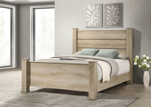 Cama Queen Oakglen de 55 pulgadas con paneles de roble desgastado