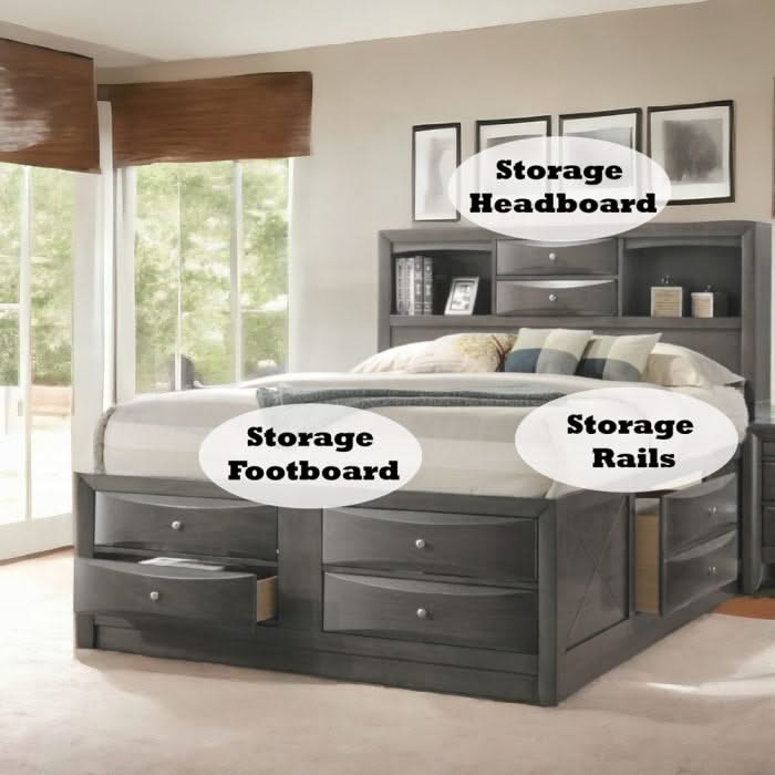 Ireland EK Bed W/Storage