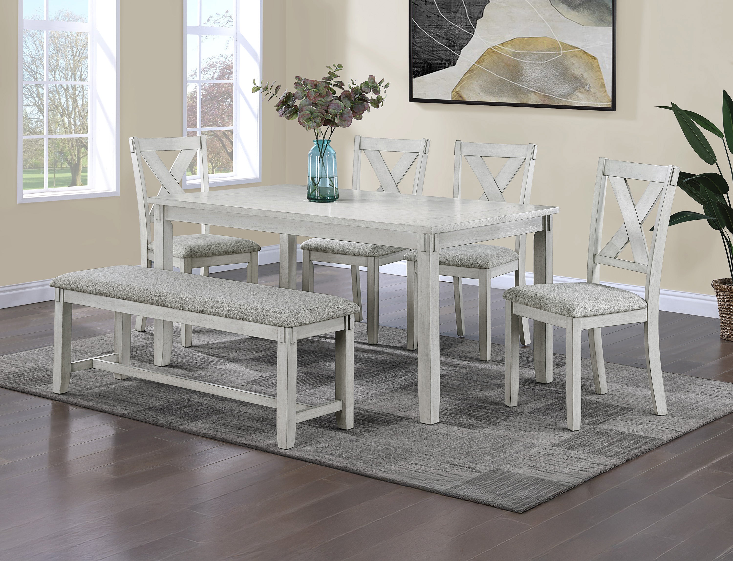 2321DW-6P CLARA DRIFTWOOD DINING GROUP