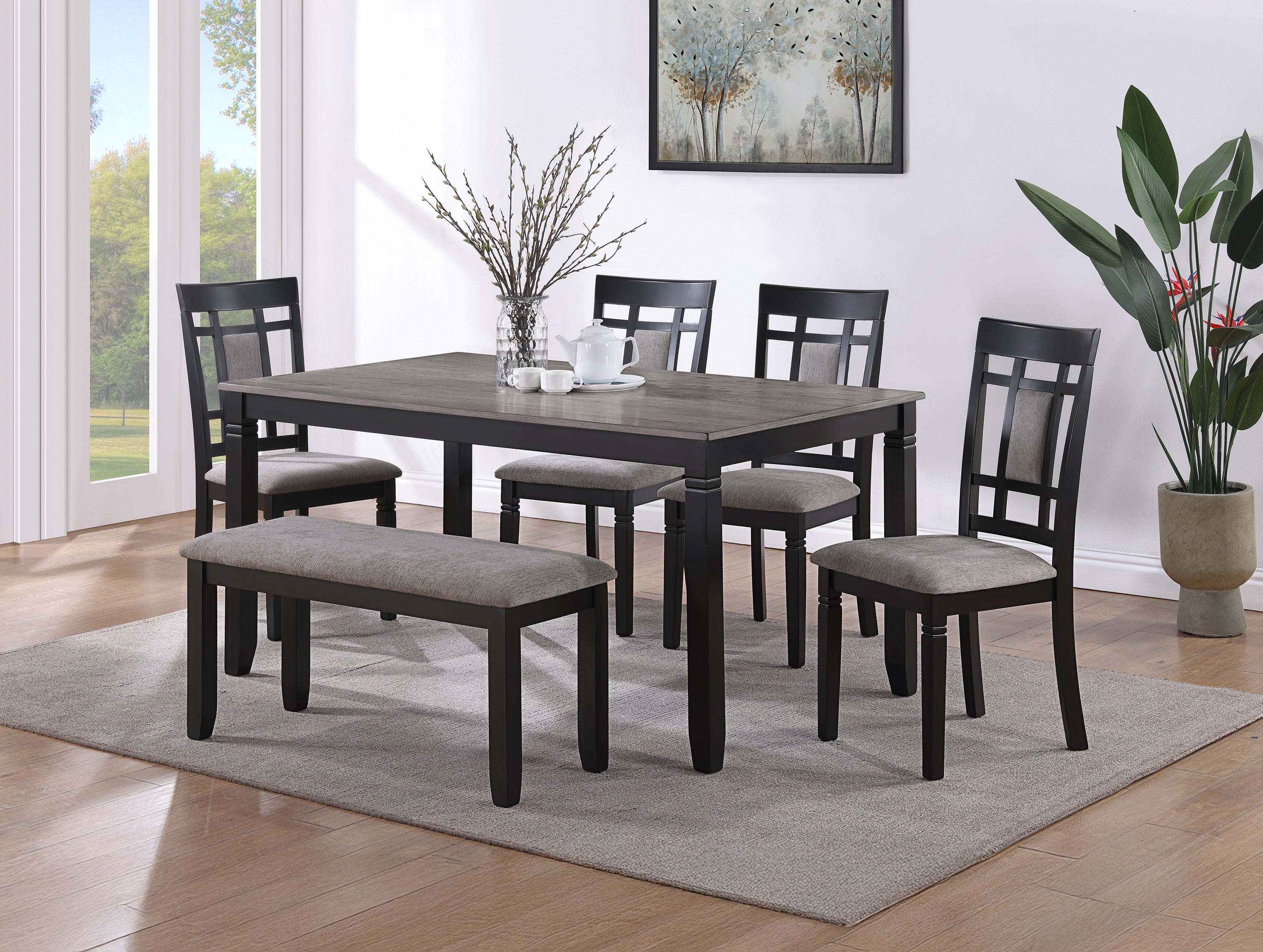 PAIGE 6-PC DINETTE SET WITH BENCH