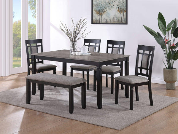 2325SET-LG PAIGE JUEGO DE COMEDOR DE 6 PIEZAS CON BANCO