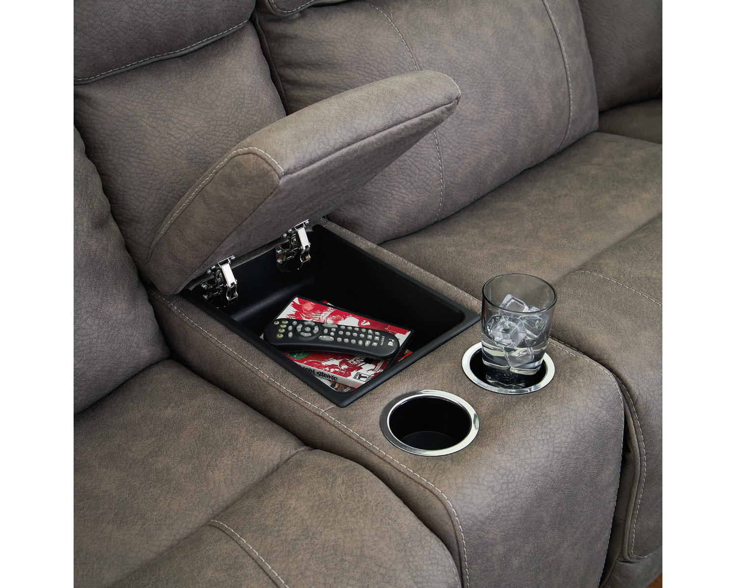 Starbot 3-Piece Power Reclining Sectional Loveseat with Console