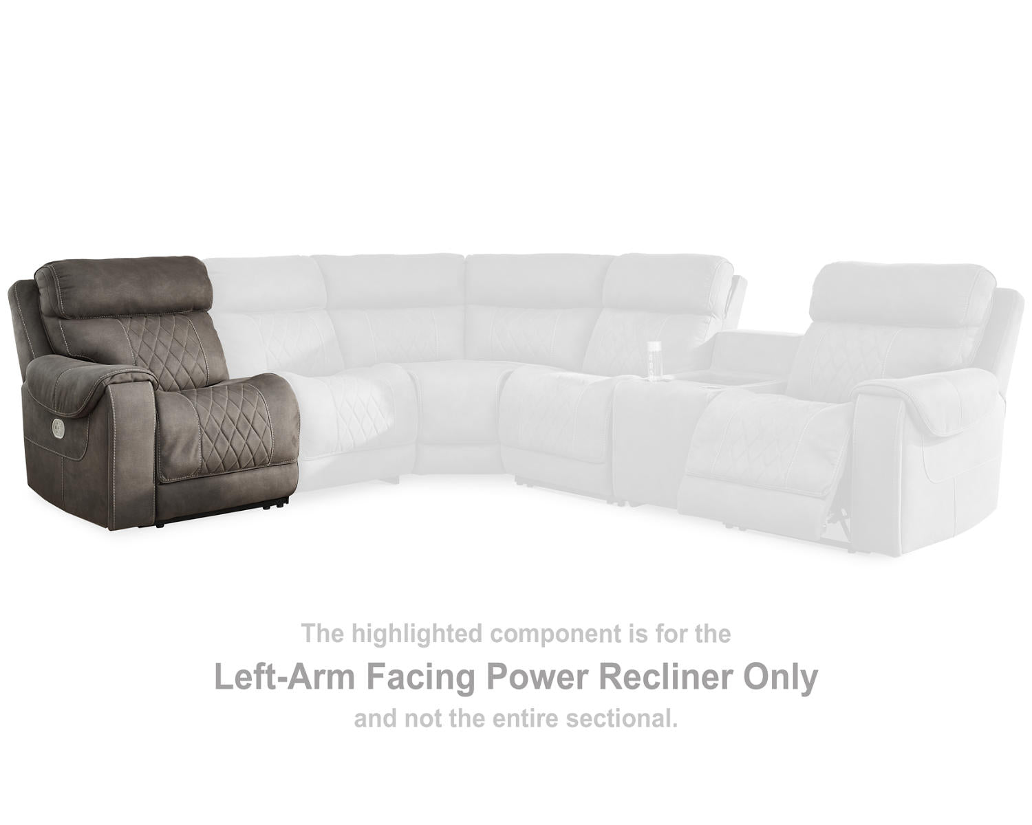 Hoopster Left-Arm Facing Power Recliner