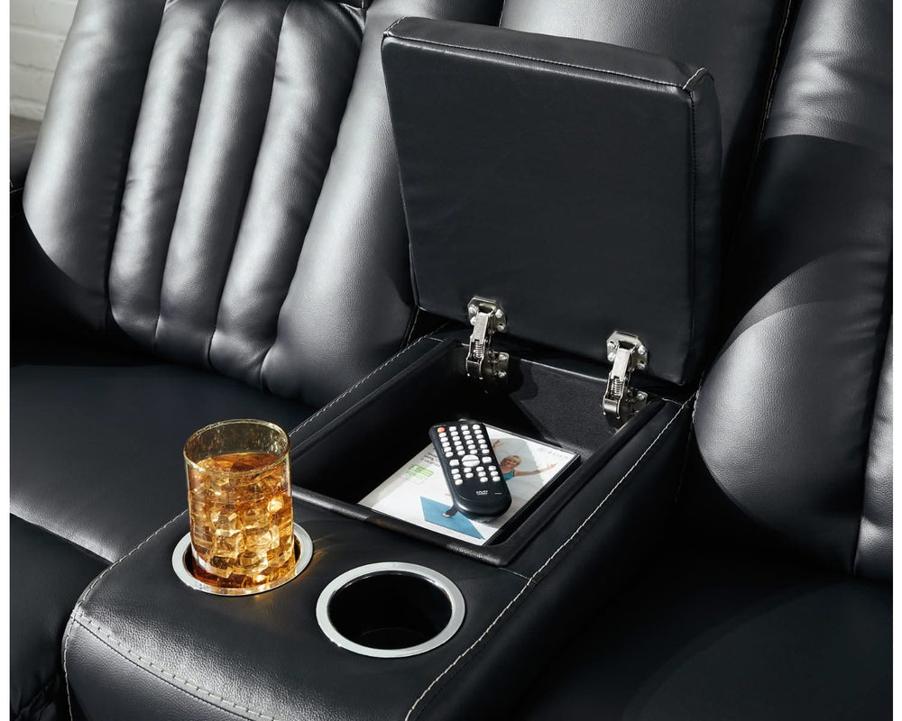 Center Point Reclining Loveseat with Console