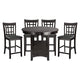 Junipero Collection Round/Oval Counter Height Table with Storage Base