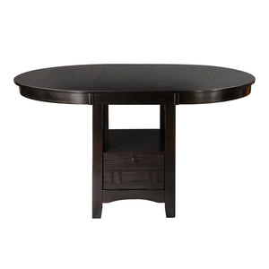 Junipero Collection Round/Oval Counter Height Table with Storage Base