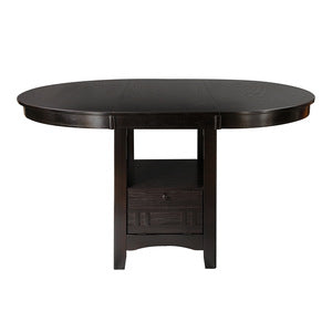 Junipero Collection Round/Oval Counter Height Table with Storage Base