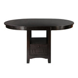 Junipero Collection Round/Oval Counter Height Table with Storage Base