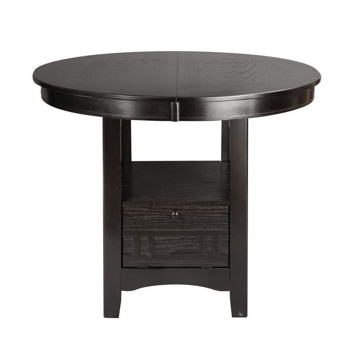 Junipero Collection Round/Oval Counter Height Table with Storage Base