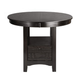 Junipero Collection Round/Oval Counter Height Table with Storage Base