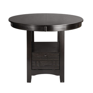 Junipero Collection Round/Oval Counter Height Table with Storage Base