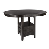 Junipero Collection Round/Oval Counter Height Table with Storage Base