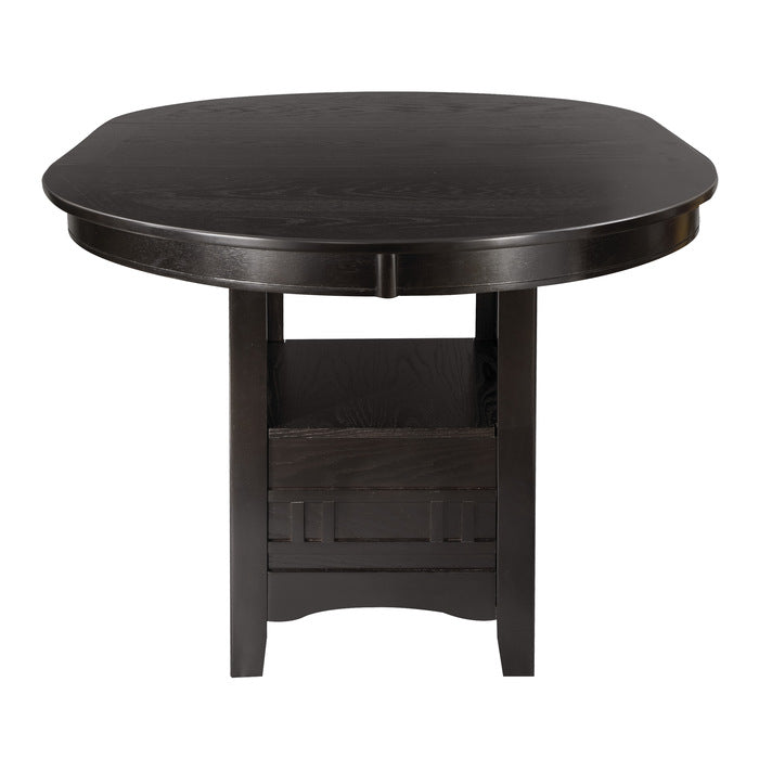 Junipero Collection Round/Oval Counter Height Table with Storage Base