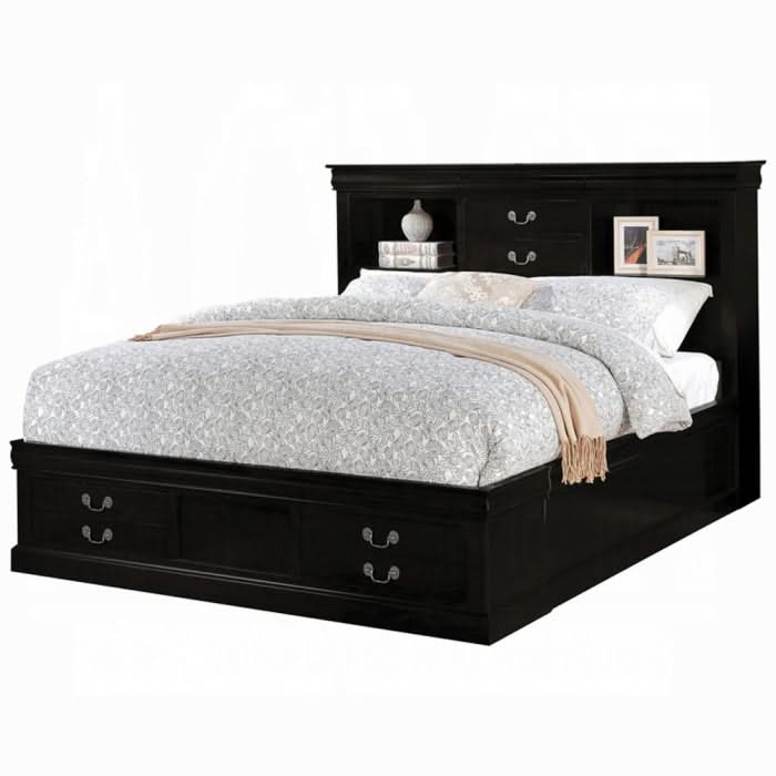 Cama Queen Luis Felipe III con espacio de almacenamiento