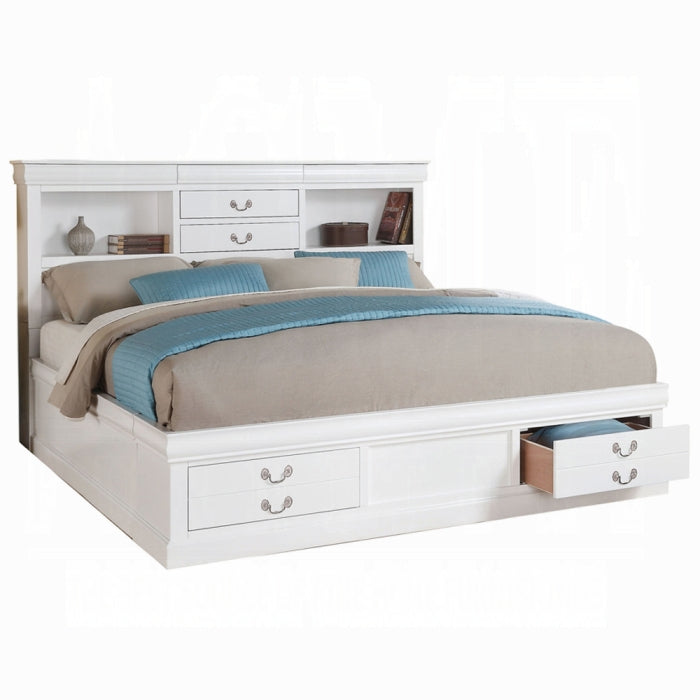Louis Philippe III Queen Bed W/Storage