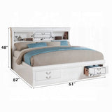 Louis Philippe III Queen Bed W/Storage