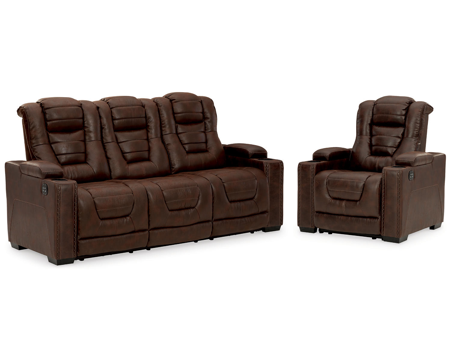 Owner's Box Power Reclining Sofa and Power Recliner