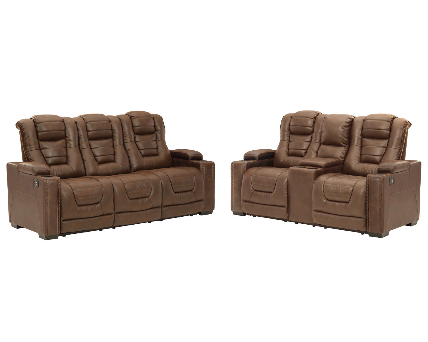 Owner's Box Power Reclining Sofa and Loveseat