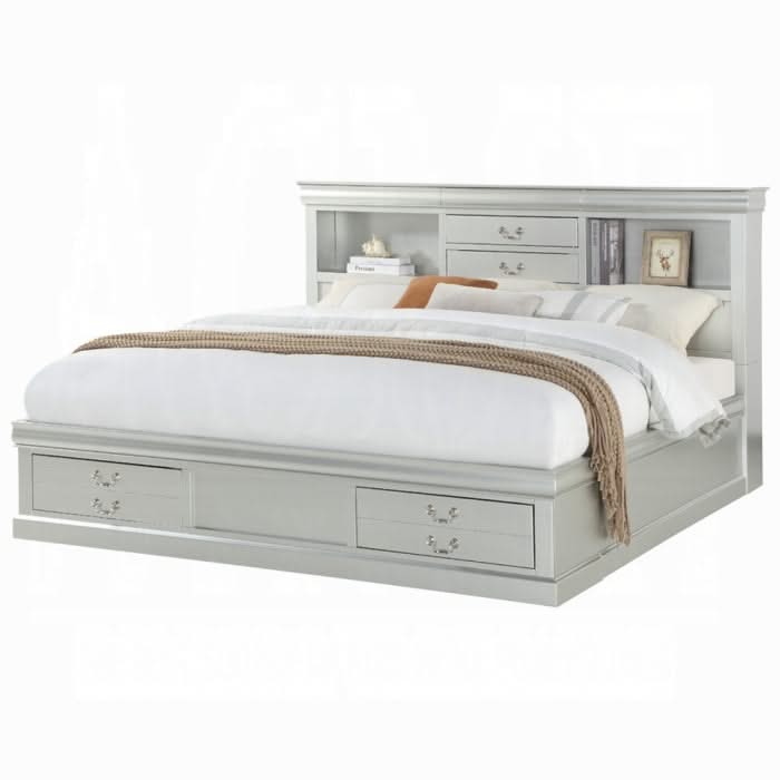 Louis Philippe III Queen Bed W/Storage