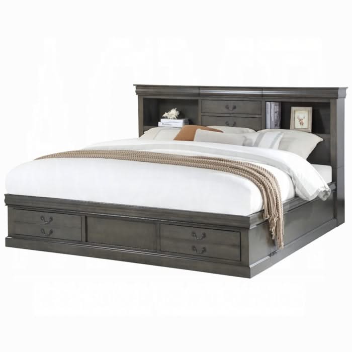 Cama Louis Philippe III EK con almacenamiento