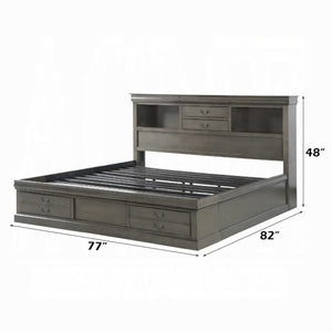 Cama Louis Philippe III EK con almacenamiento