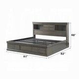 Louis Philippe III Queen Bed W/Storage
