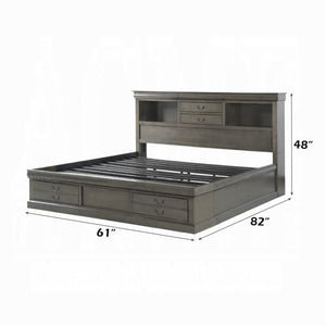 Louis Philippe III Queen Bed W/Storage