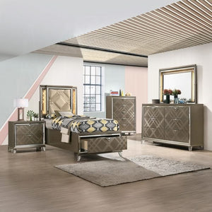 Skylar Full Bed W/Led & Storage