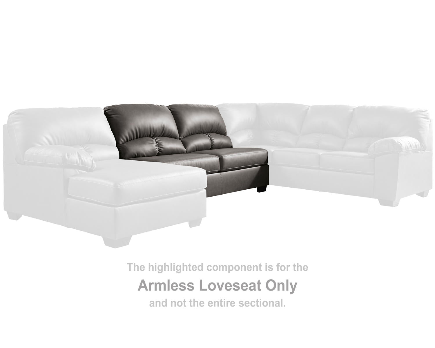 Aberton Armless Loveseat