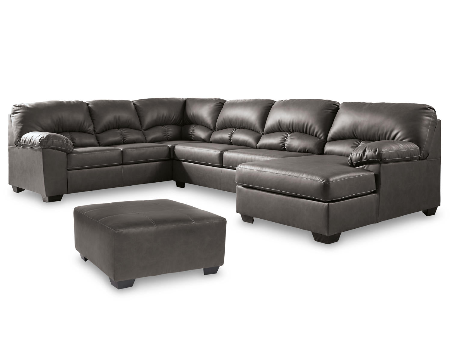 Aberton 3-Piece Sectional with Chaise and Ottoman
