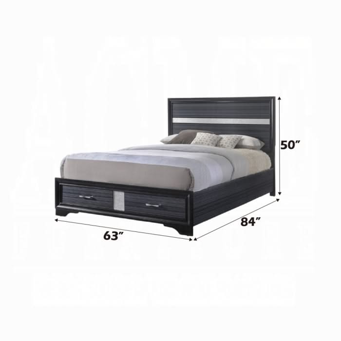 Cama Queen Naima con almacenamiento