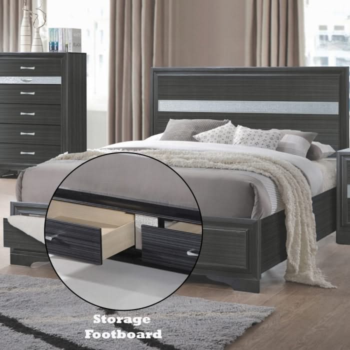 Cama Queen Naima con almacenamiento
