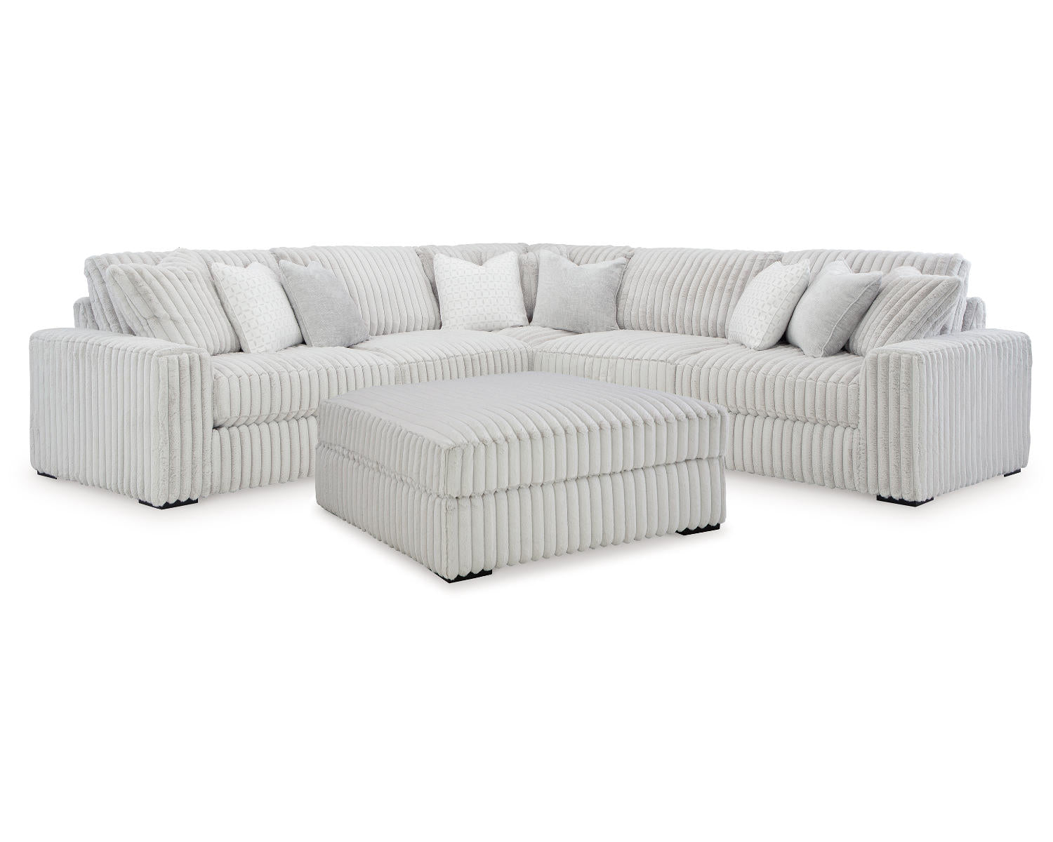 Stupendous 3-Piece Sectional and Ottoman