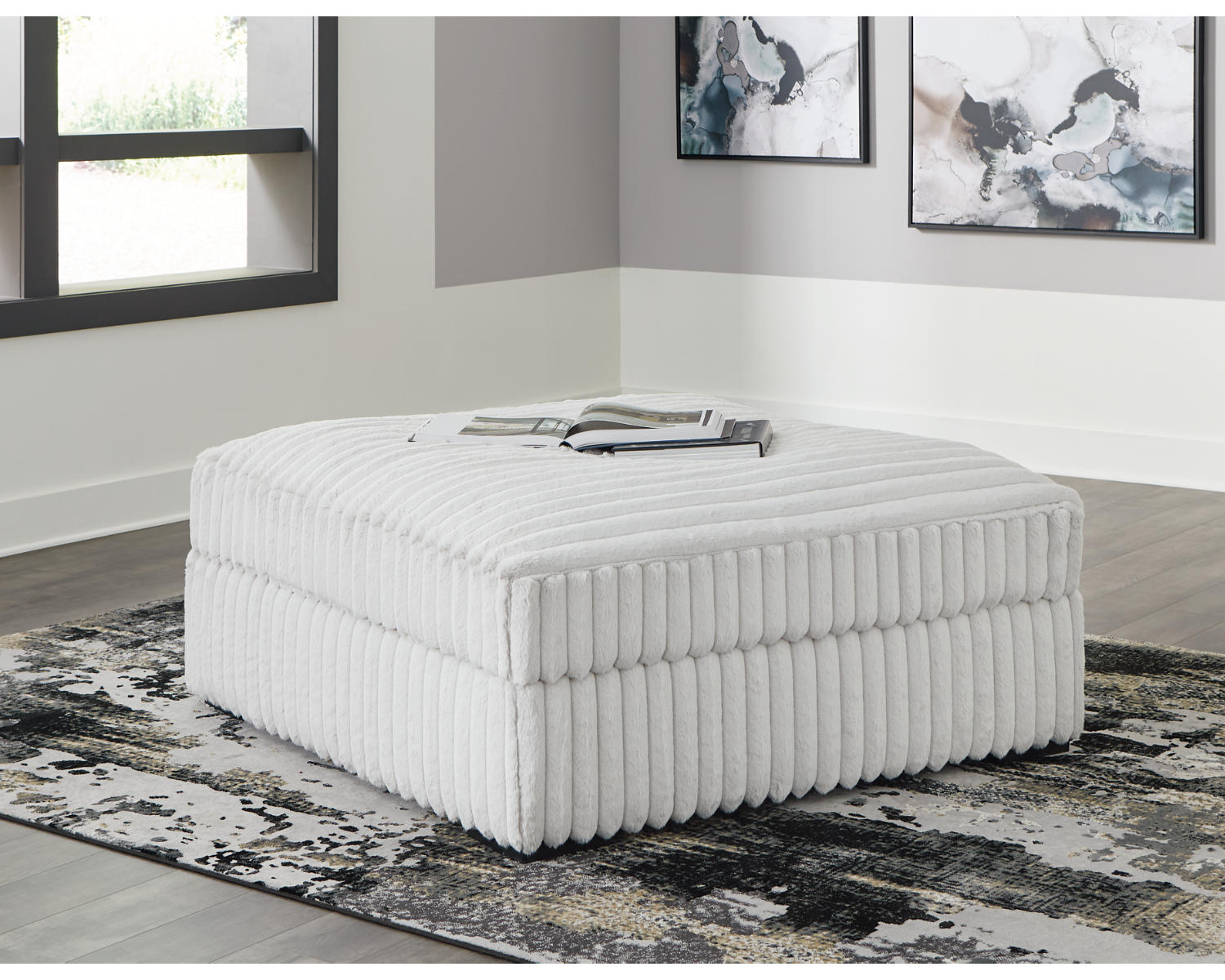 Stupendous 4-Piece Sectional and Oversized Accent Ottoman