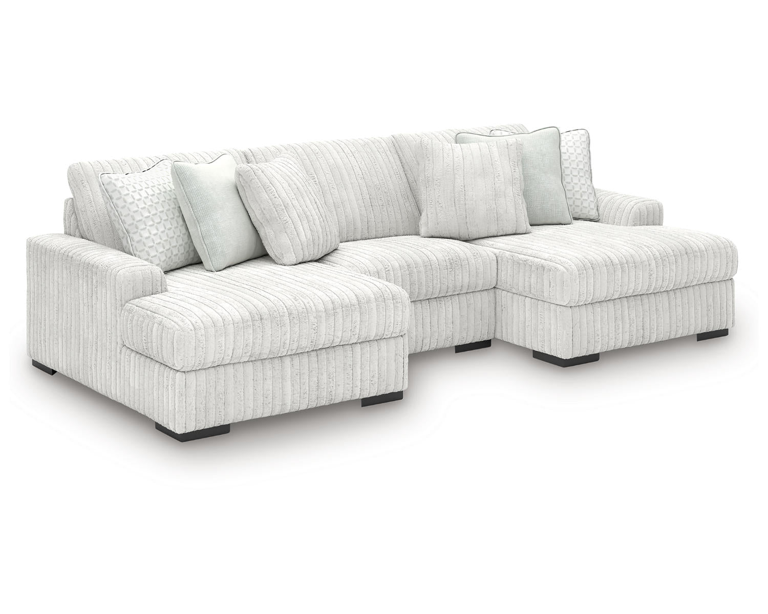 Stupendous 3-Piece Sectional with Double Chaise