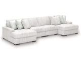 Estupendo seccional de 4 piezas con chaise longue doble