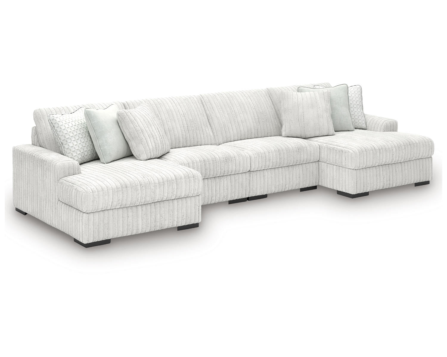 Stupendous 4-Piece Sectional with Double Chaise