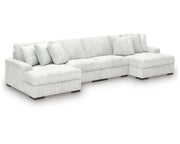 Stupendous 4-Piece Sectional with Double Chaise