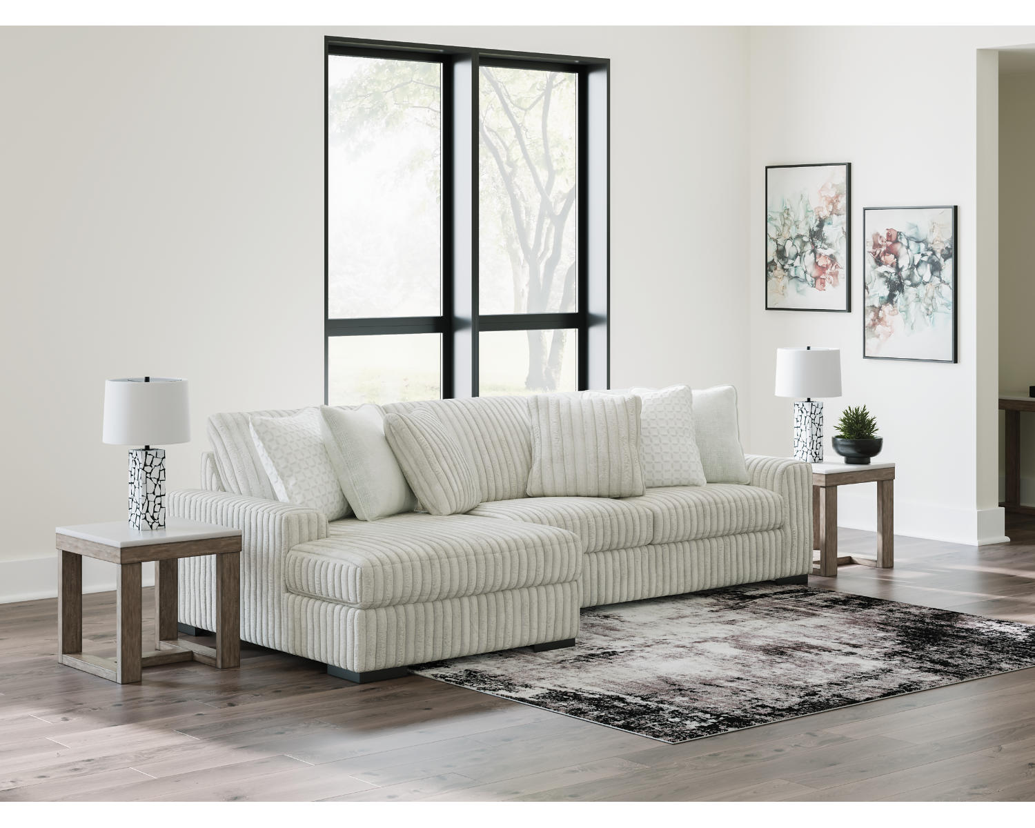 Stupendous 2-Piece Sectional with Chaise