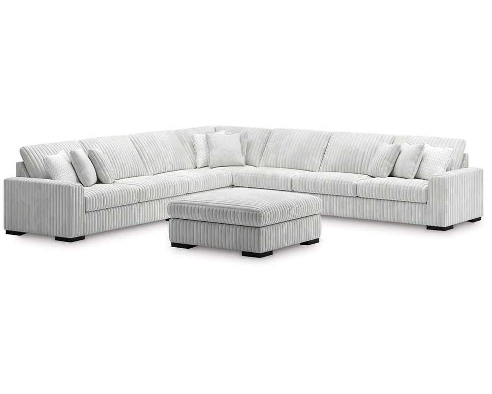 Stupendous 5-Piece Sectional and Ottoman