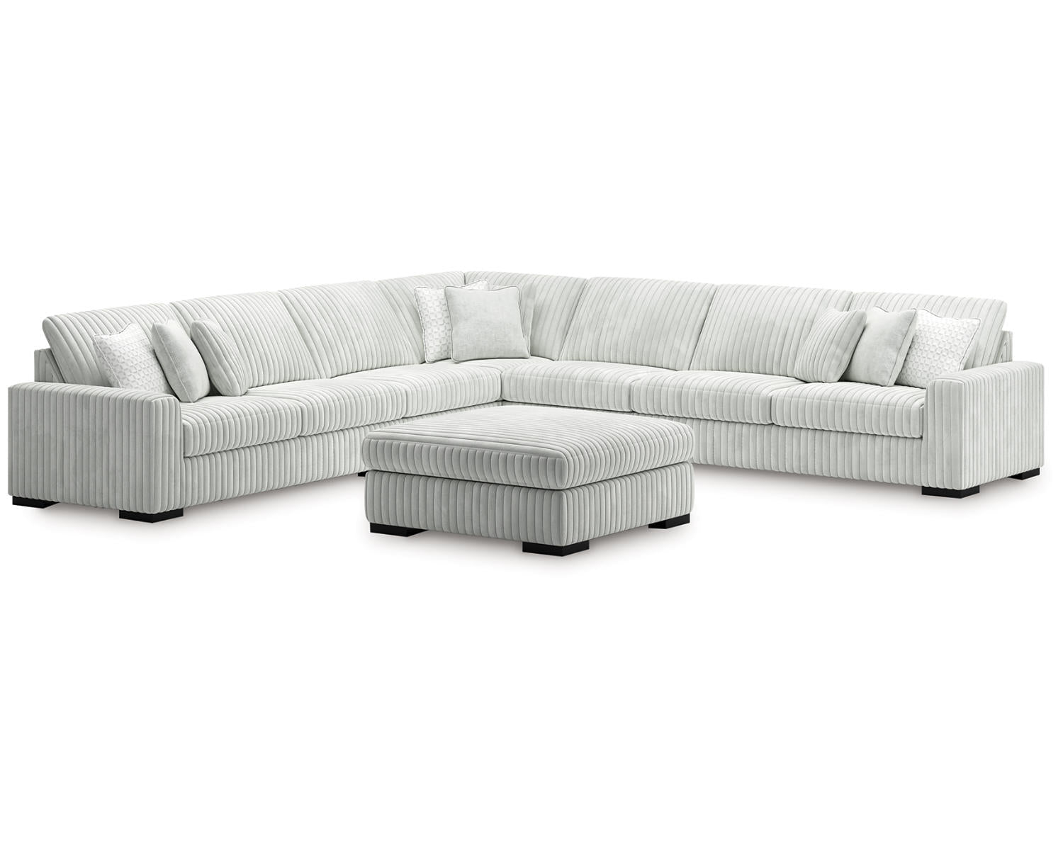 Stupendous 5-Piece Sectional and Ottoman