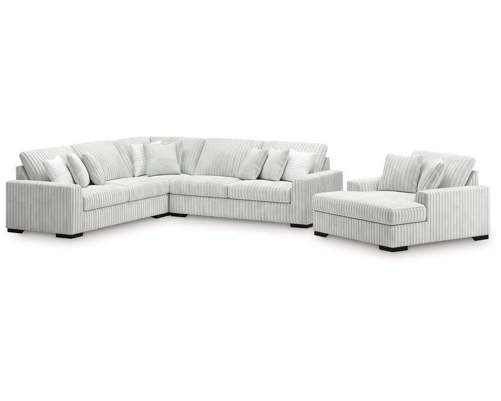 Estupendo sofá seccional de 3 piezas y chaise longue de gran tamaño