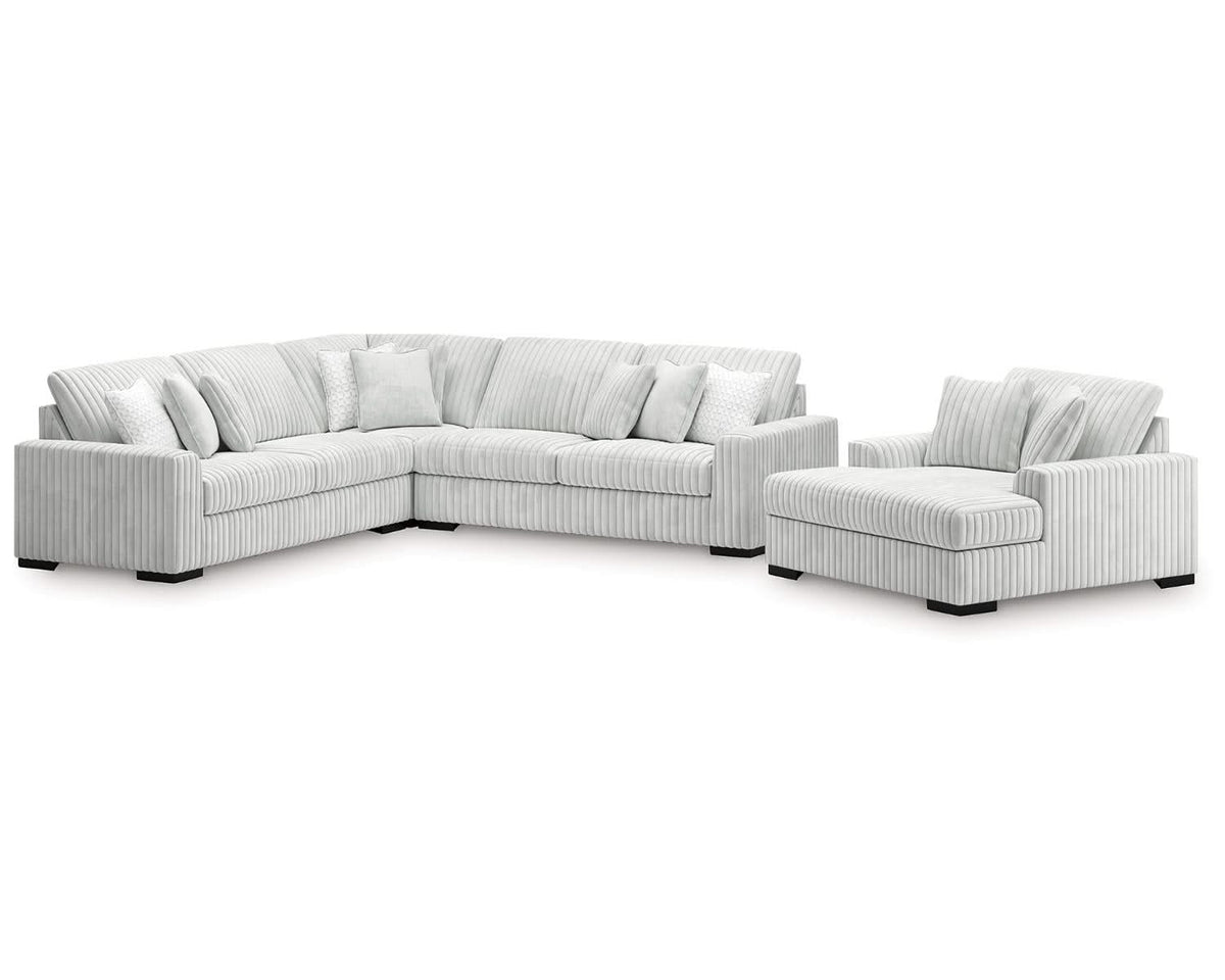 Estupendo sofá seccional de 3 piezas y chaise longue de gran tamaño