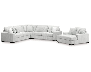 Estupendo sofá seccional de 3 piezas y chaise longue de gran tamaño