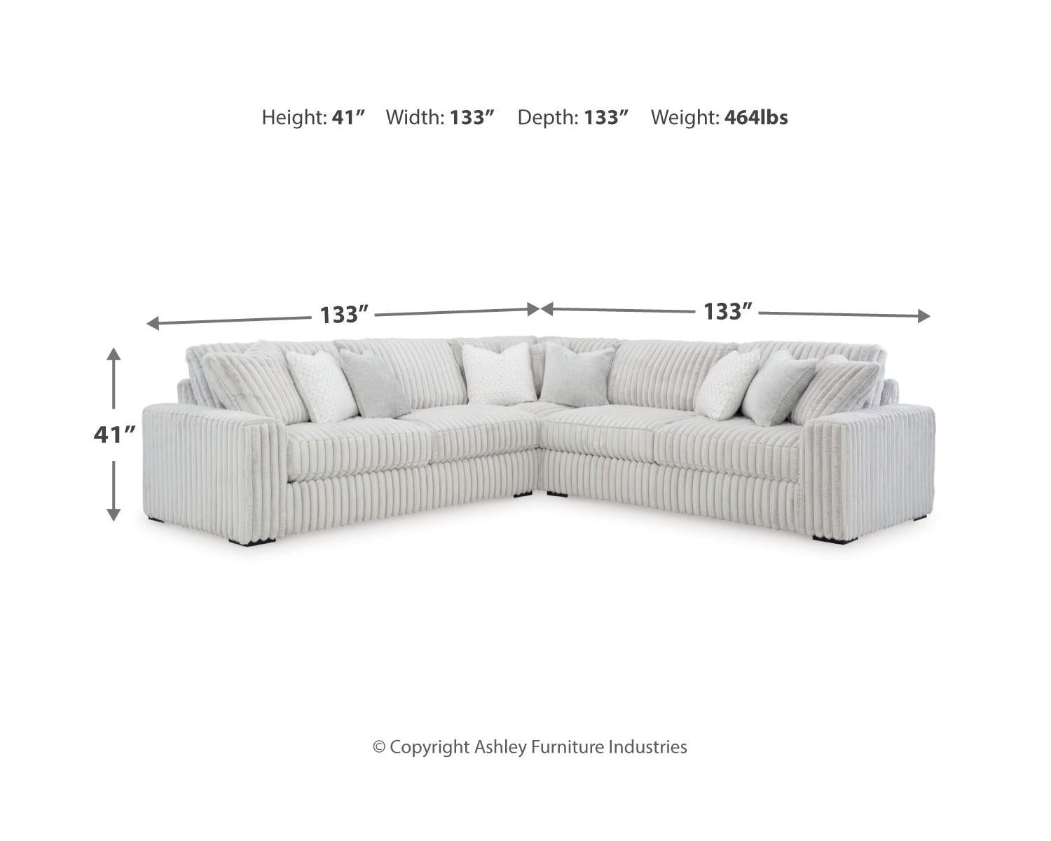 Stupendous 3-Piece Sectional