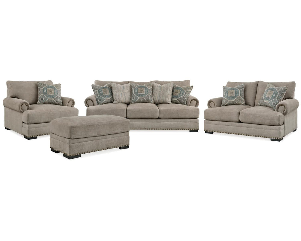 Sofá, loveseat, sillón extragrande y otomana Galemore